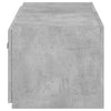 Betongrauer TV-Wandschrank Genutu 100x35x31cm (mit LED-Beleuchtung)