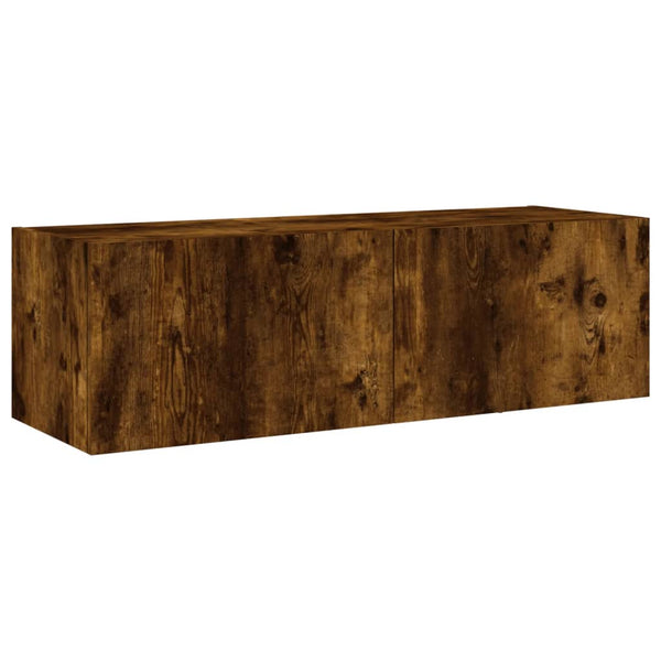 Savutammi tv-seinäkaappi Genutu 100x35x31cm (led-valoilla)