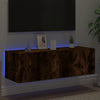 Savutammi tv-seinäkaappi Genutu 100x35x31cm (led-valoilla)