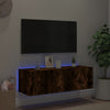 Savutammi tv-seinäkaappi Genutu 100x35x31cm (led-valoilla)