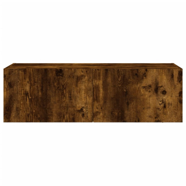 Savutammi tv-seinäkaappi Genutu 100x35x31cm (led-valoilla)