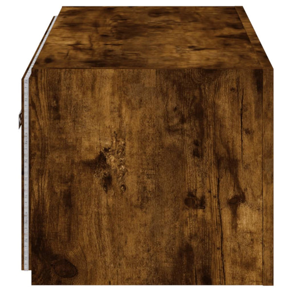 Savutammi tv-seinäkaappi Genutu 100x35x31cm (led-valoilla)