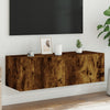 Savutammi tv-seinäkaappi Genutu 100x35x31cm (led-valoilla)