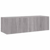 Harmaa tv-seinäkaappi Genutu 100x35x31cm (led-valoilla sonoma)