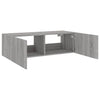 Harmaa tv-seinäkaappi Genutu 100x35x31cm (led-valoilla sonoma)