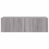 Harmaa tv-seinäkaappi Genutu 100x35x31cm (led-valoilla sonoma)