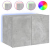 Betongrauer TV-Wandschrank Genutu 60x35x41cm (mit LED-Beleuchtung)