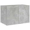 Betongrauer TV-Wandschrank Genutu 60x35x41cm (mit LED-Beleuchtung)