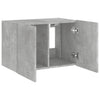 Betongrauer TV-Wandschrank Genutu 60x35x41cm (mit LED-Beleuchtung)