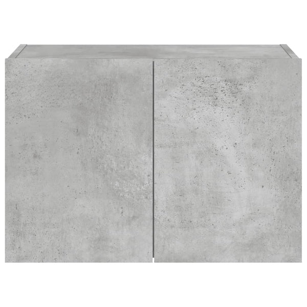 Betongrauer TV-Wandschrank Genutu 60x35x41cm (mit LED-Beleuchtung)
