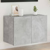 Betongrauer TV-Wandschrank Genutu 60x35x41cm (mit LED-Beleuchtung)