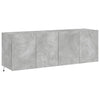 Betongraue TV-Wandschränke mit LED-Beleuchtung Genutu 60x35x41cm (2 St.)