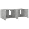 Betongraue TV-Wandschränke mit LED-Beleuchtung Genutu 60x35x41cm (2 St.)