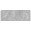 Betongraue TV-Wandschränke mit LED-Beleuchtung Genutu 60x35x41cm (2 St.)