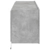 Betongraue TV-Wandschränke mit LED-Beleuchtung Genutu 60x35x41cm (2 St.)