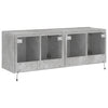 Betongraue TV-Wandschränke mit LED-Beleuchtung Genutu 60x35x41cm (2 St.)