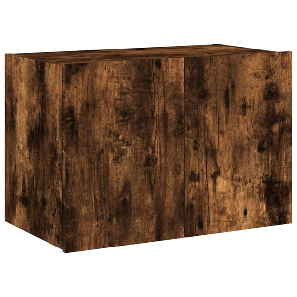 Räuchereiche TV-Wandkabinett Genutu 60x35x41cm (mit LED-Beleuchtung)