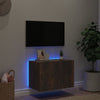Räuchereiche TV-Wandkabinett Genutu 60x35x41cm (mit LED-Beleuchtung)