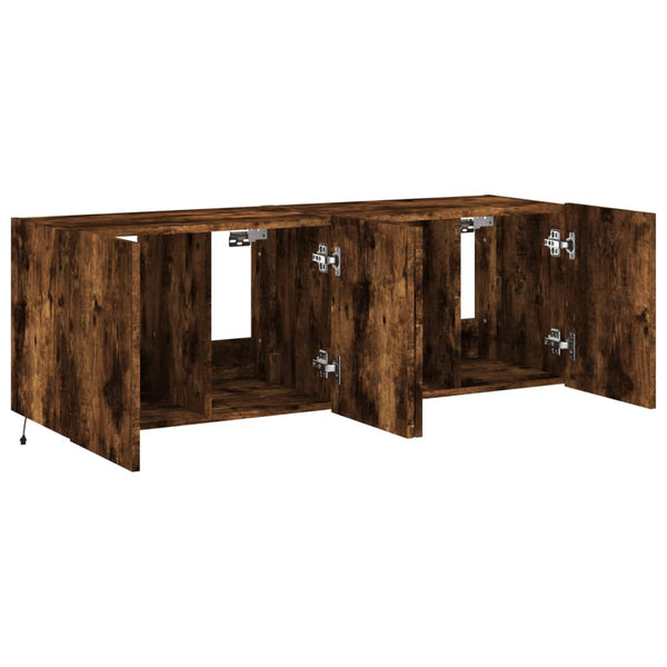 Savutammi tv-seinäkaapit Genutu 60x35x41cm (led-valoilla 2 kpl)