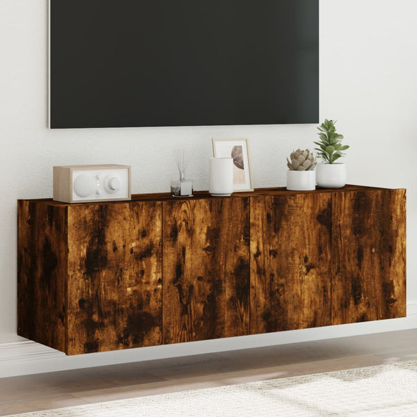 Savutammi tv-seinäkaapit Genutu 60x35x41cm (led-valoilla 2 kpl)