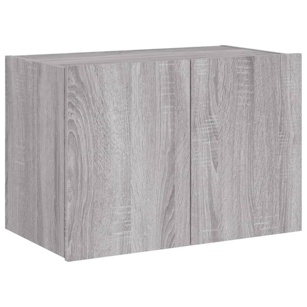 Harmaa tv-seinäkaappi Genutu 60x35x41cm (led-valoilla sonoma)