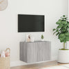 Harmaa tv-seinäkaappi Genutu 60x35x41cm (led-valoilla sonoma)