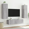 Harmaa tv-seinäkaappi Genutu 60x35x41cm (led-valoilla sonoma)