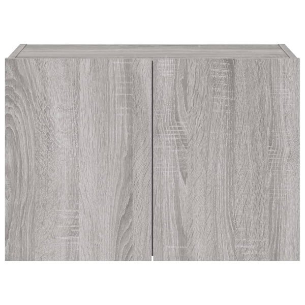 Harmaa tv-seinäkaappi Genutu 60x35x41cm (led-valoilla sonoma)