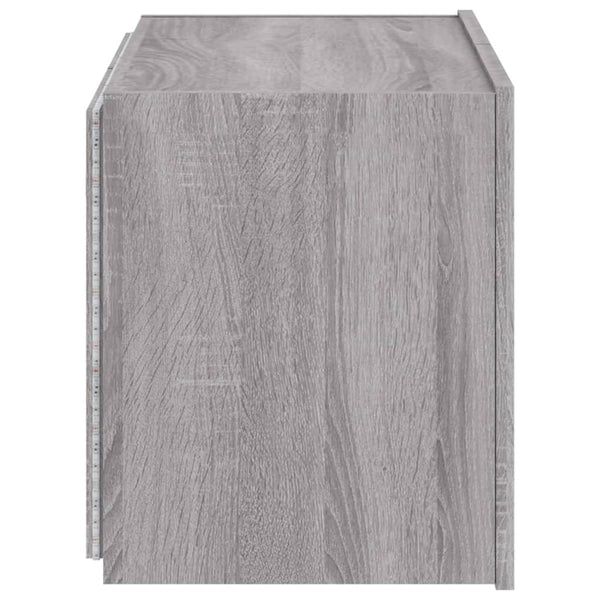 Harmaa tv-seinäkaappi Genutu 60x35x41cm (led-valoilla sonoma)