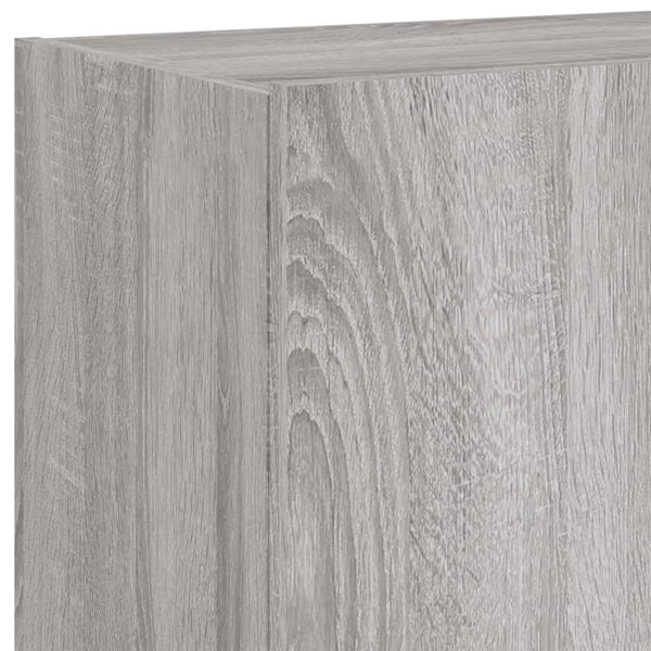 Harmaa tv-seinäkaappi Genutu 60x35x41cm (led-valoilla sonoma)