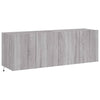 Graue TV-Wandschränke mit LED-Beleuchtung Genutu 60x35x41cm (2 Stück Sonoma)
