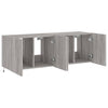 Graue TV-Wandschränke mit LED-Beleuchtung Genutu 60x35x41cm (2 Stück Sonoma)