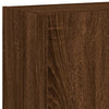 Brauner Eichenholz-TV-Wandschrank Genutu 60x35x41cm (mit LED-Beleuchtung)