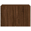 Brauner Eichenholz-TV-Wandschrank Genutu 60x35x41cm (mit LED-Beleuchtung)