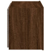 Brauner Eichenholz-TV-Wandschrank Genutu 60x35x41cm (mit LED-Beleuchtung)