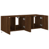 Braune Eiche TV-Wandschränke mit LED-Beleuchtung Genutu 60x35x41cm (2 Stück)