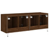 Braune Eiche TV-Wandschränke mit LED-Beleuchtung Genutu 60x35x41cm (2 Stück)