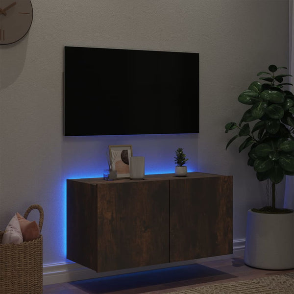 Fernsehschrank Savutammi Genutu 80x35x41cm (mit LED-Beleuchtung)