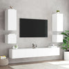 Weißer TV-Wandschrank Genutu 100x35x41cm (mit LED-Beleuchtung)