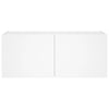 Weißer TV-Wandschrank Genutu 100x35x41cm (mit LED-Beleuchtung)