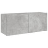 TV-Wandschrank Genutu betongrau 100x35x41cm (mit LED-Beleuchtung)