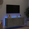 TV-Wandschrank Genutu betongrau 100x35x41cm (mit LED-Beleuchtung)