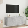 TV-Wandschrank Genutu betongrau 100x35x41cm (mit LED-Beleuchtung)
