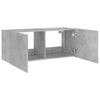 TV-Wandschrank Genutu betongrau 100x35x41cm (mit LED-Beleuchtung)