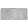 TV-Wandschrank Genutu betongrau 100x35x41cm (mit LED-Beleuchtung)