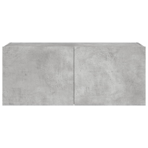 TV-Wandschrank Genutu betongrau 100x35x41cm (mit LED-Beleuchtung)