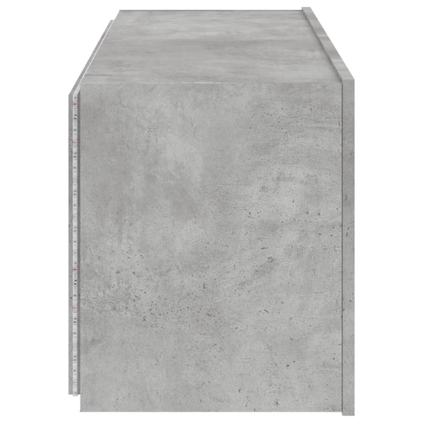 TV-Wandschrank Genutu betongrau 100x35x41cm (mit LED-Beleuchtung)