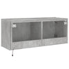 TV-Wandschrank Genutu betongrau 100x35x41cm (mit LED-Beleuchtung)
