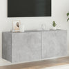 TV-Wandschrank Genutu betongrau 100x35x41cm (mit LED-Beleuchtung)