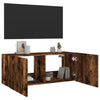 Savanneiche TV-Wandschrank Genutu 100x35x41cm (mit LED-Beleuchtung)